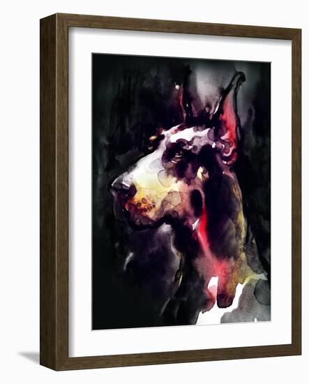 Dog Watercolor Animal-Anna Ismagilova-Framed Art Print