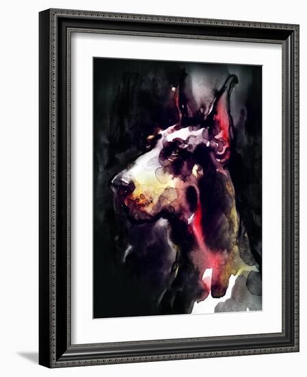 Dog Watercolor Animal-Anna Ismagilova-Framed Art Print