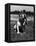 Dog Wearing Helmet on Football Field-Bettmann-Framed Premier Image Canvas