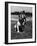 Dog Wearing Helmet on Football Field-Bettmann-Framed Photographic Print