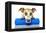 Dog With A Beauty Mask-Javier Brosch-Framed Premier Image Canvas