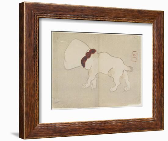 Dog with Bag over its Head, C. 1830-Hogyoku-Framed Giclee Print