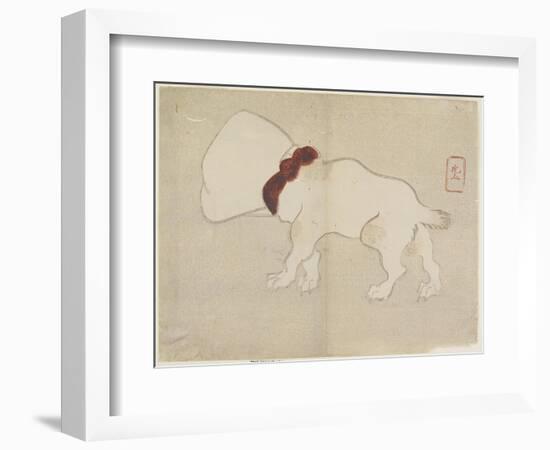 Dog with Bag over its Head, C. 1830-Hogyoku-Framed Giclee Print