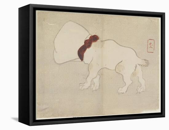 Dog with Bag over its Head, C. 1830-Hogyoku-Framed Premier Image Canvas