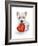 Dog with Red Heart-MAKIKO-Framed Giclee Print