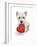 Dog with Red Heart-MAKIKO-Framed Giclee Print