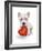 Dog with Red Heart-MAKIKO-Framed Giclee Print
