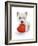 Dog with Red Heart-MAKIKO-Framed Giclee Print