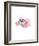 Dog with roses - Hannah Stephey Cartoon Dog Print-Hannah Stephey-Framed Art Print