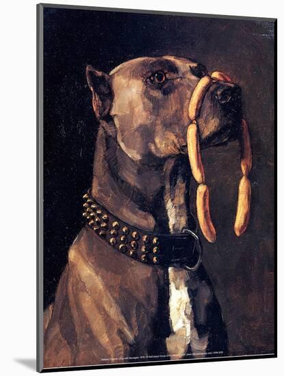 Dog with Sausages, 1878-Wilhelm Tru?bner-Mounted Art Print