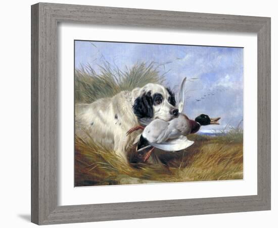 Dog with Wild Duck, 19th Century-Richard Ansdell-Framed Giclee Print