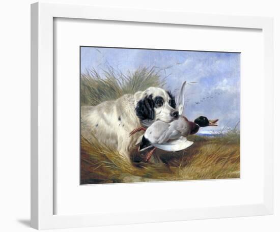 Dog with Wild Duck, 19th Century-Richard Ansdell-Framed Giclee Print