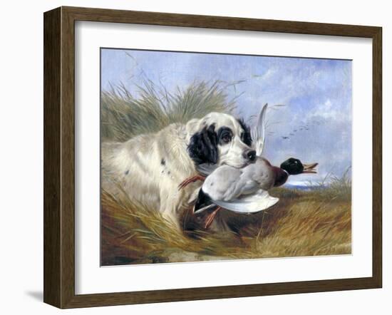 Dog with Wild Duck, 19th Century-Richard Ansdell-Framed Giclee Print