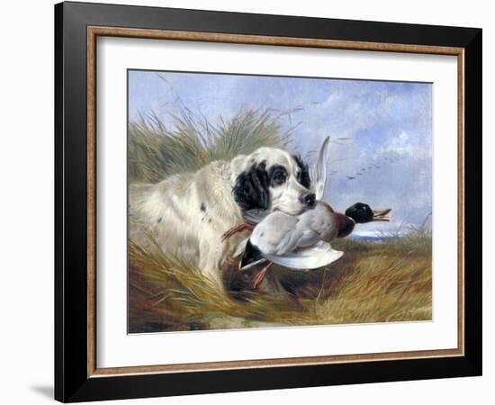 Dog with Wild Duck, 19th Century-Richard Ansdell-Framed Giclee Print