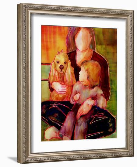 Dog, Woman and Child-Blenda Tyvoll-Framed Art Print