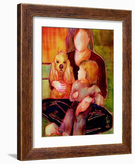 Dog, Woman and Child-Blenda Tyvoll-Framed Art Print