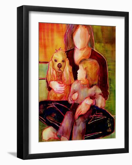 Dog, Woman and Child-Blenda Tyvoll-Framed Art Print