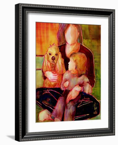 Dog, Woman and Child-Blenda Tyvoll-Framed Art Print