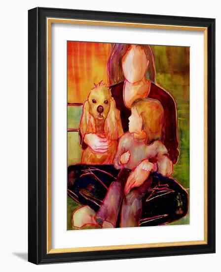 Dog, Woman and Child-Blenda Tyvoll-Framed Art Print