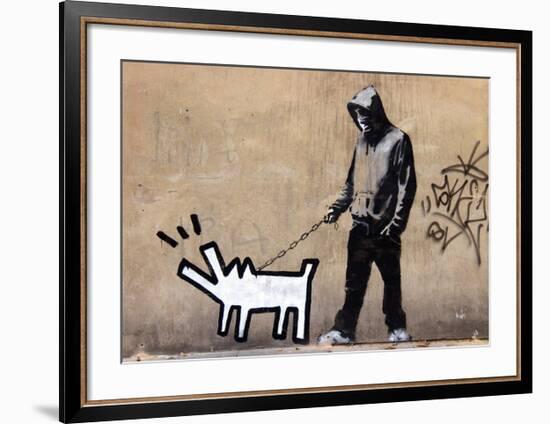 Dog-Banksy-Framed Giclee Print