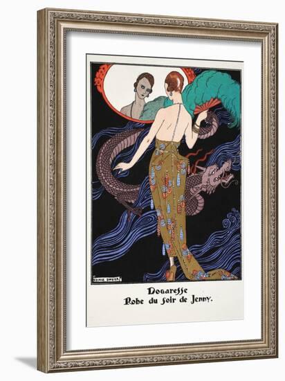 Dogaresse - Evening Gown by Jenny, 1919-21-Georges Barbier-Framed Giclee Print