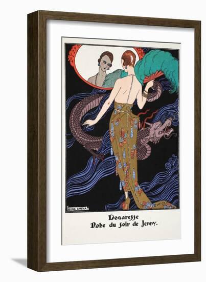 Dogaresse - Evening Gown by Jenny, 1919-21-Georges Barbier-Framed Giclee Print