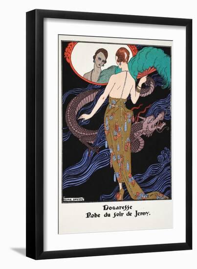 Dogaresse - Evening Gown by Jenny, 1919-21-Georges Barbier-Framed Giclee Print