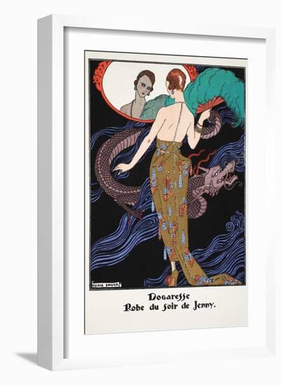 Dogaresse - Evening Gown by Jenny, 1919-21-Georges Barbier-Framed Giclee Print