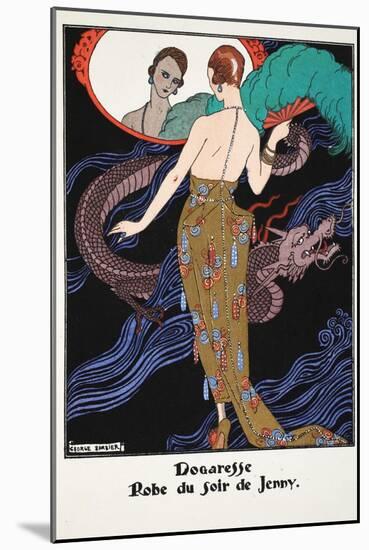 Dogaresse - Evening Gown by Jenny, 1919-21-Georges Barbier-Mounted Giclee Print