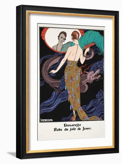 Dogaresse - Evening Gown by Jenny, 1919-21-Georges Barbier-Framed Giclee Print