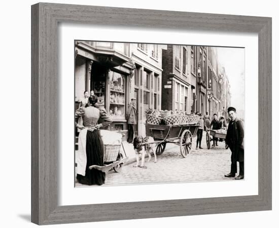 Dogcart, Antwerp, 1898-James Batkin-Framed Photographic Print