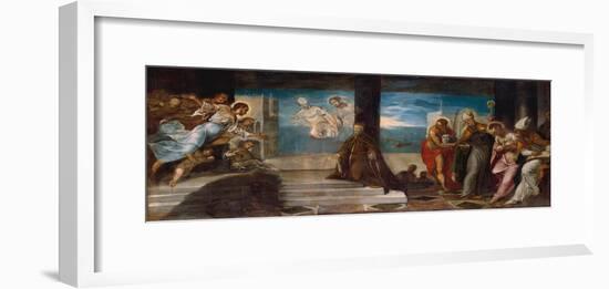 Doge Alvise Mocenigo presented to the Redeemer, c.1577-Jacopo Robusti Tintoretto-Framed Giclee Print
