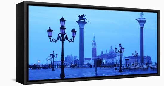 Doge's Palace and Piazzetta against San Giorgio Maggiore in early morning light, Venice, UNESCO Wor-Hans-Peter Merten-Framed Premier Image Canvas