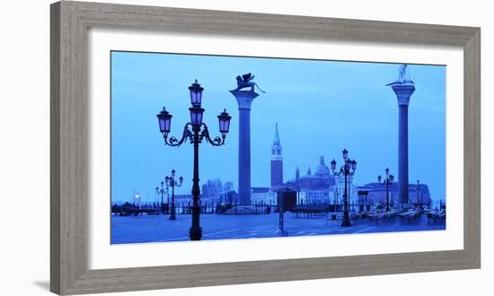 Doge's Palace and Piazzetta against San Giorgio Maggiore in early morning light, Venice, UNESCO Wor-Hans-Peter Merten-Framed Photographic Print