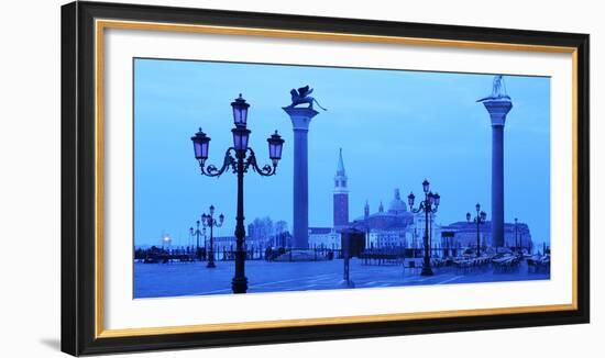 Doge's Palace and Piazzetta against San Giorgio Maggiore in early morning light, Venice, UNESCO Wor-Hans-Peter Merten-Framed Photographic Print