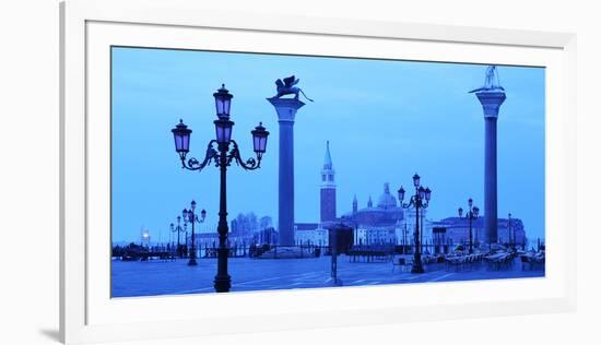 Doge's Palace and Piazzetta against San Giorgio Maggiore in early morning light, Venice, UNESCO Wor-Hans-Peter Merten-Framed Photographic Print