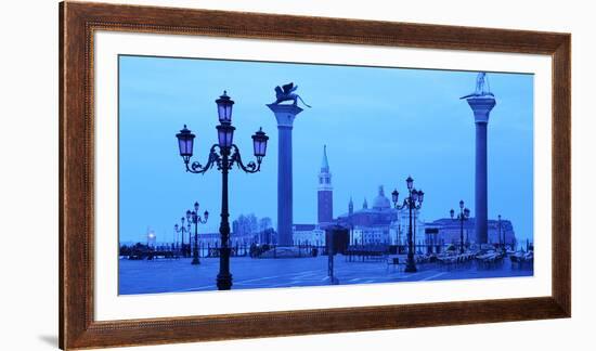 Doge's Palace and Piazzetta against San Giorgio Maggiore in early morning light, Venice, UNESCO Wor-Hans-Peter Merten-Framed Photographic Print