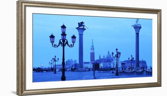 Doge's Palace and Piazzetta against San Giorgio Maggiore in early morning light, Venice, UNESCO Wor-Hans-Peter Merten-Framed Photographic Print