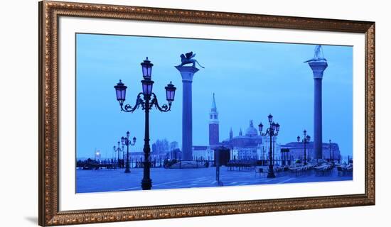 Doge's Palace and Piazzetta against San Giorgio Maggiore in early morning light, Venice, UNESCO Wor-Hans-Peter Merten-Framed Photographic Print
