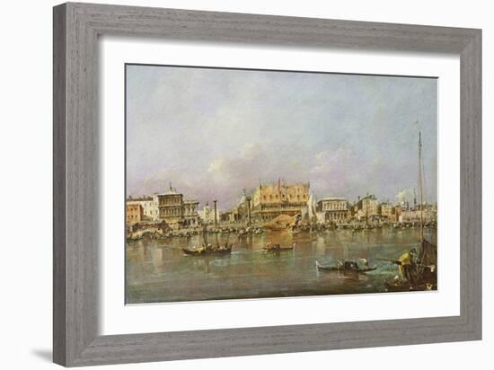 Doge's Palace and View of St. Mark's Basin, Venice-Francesco Guardi-Framed Giclee Print