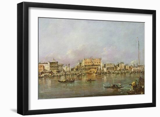 Doge's Palace and View of St. Mark's Basin, Venice-Francesco Guardi-Framed Giclee Print