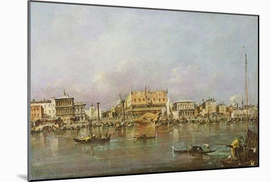 Doge's Palace and View of St. Mark's Basin, Venice-Francesco Guardi-Mounted Giclee Print