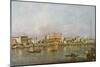 Doge's Palace and View of St. Mark's Basin, Venice-Francesco Guardi-Mounted Giclee Print