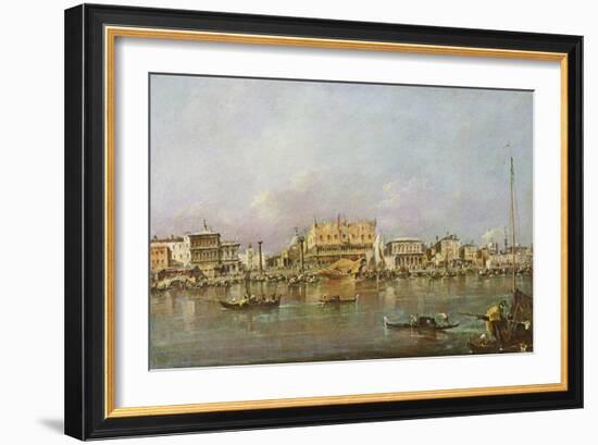 Doge's Palace and View of St. Mark's Basin, Venice-Francesco Guardi-Framed Giclee Print