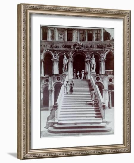 Doge's Palace Staircase, Venice, C.1870-Carlo Naya-Framed Giclee Print