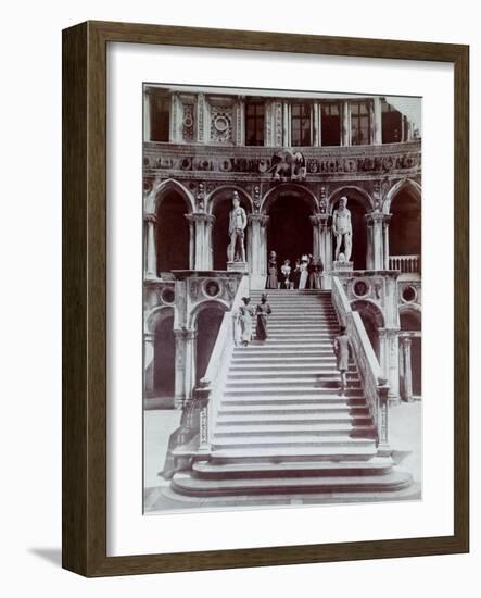 Doge's Palace Staircase, Venice, C.1870-Carlo Naya-Framed Giclee Print