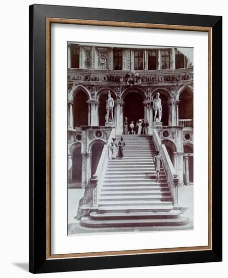 Doge's Palace Staircase, Venice, C.1870-Carlo Naya-Framed Giclee Print