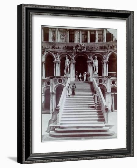 Doge's Palace Staircase, Venice, C.1870-Carlo Naya-Framed Giclee Print