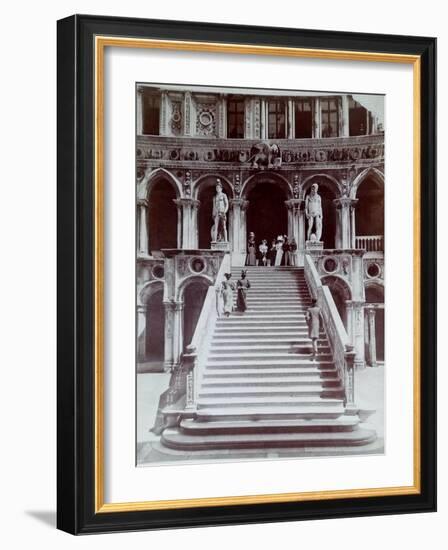 Doge's Palace Staircase, Venice, C.1870-Carlo Naya-Framed Giclee Print