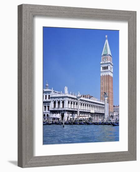 Doges Palace and the Campanile, St. Marks Square, Venice, Unesco World Heritage Site, Veneto, Italy-Guy Thouvenin-Framed Photographic Print